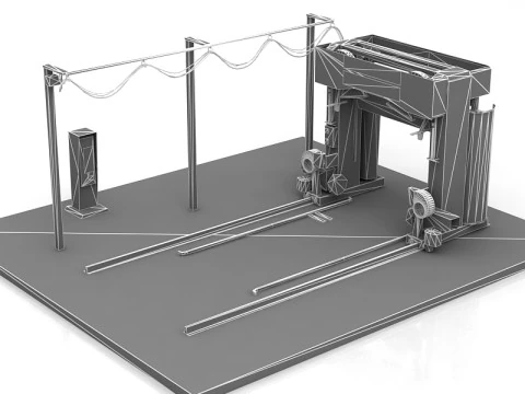 Touch Free Carwash System Fastrak 3D Model