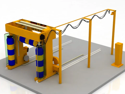 Touch Free Carwash System Fastrak 3D Model