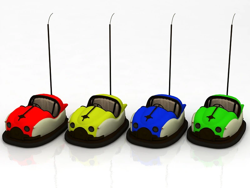 Bumper Car 3D Model .c4d .max .obj .3ds .fbx .stl .blend 