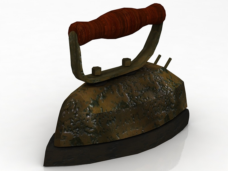 Stare żelazko Model 3D .c4d .max .obj .3ds .fbx .stl .blend 