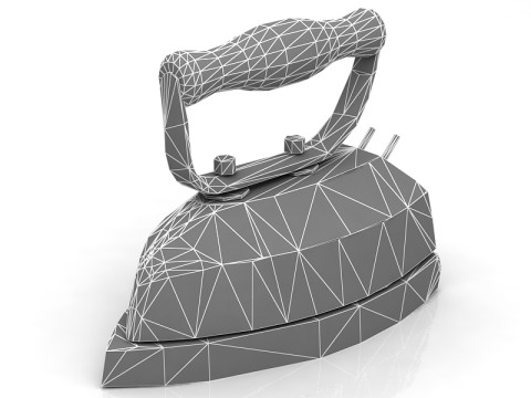 Stare żelazko Model 3D