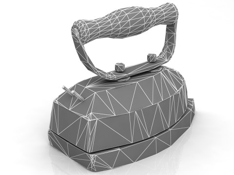 Stare żelazko Model 3D