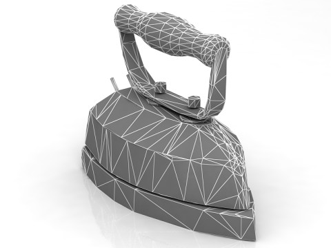 Stare żelazko Model 3D