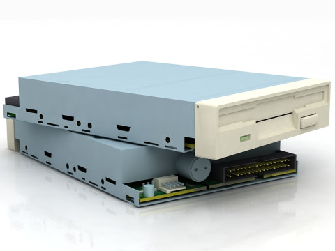 フロッピーディスクドライブ 3Dモデル