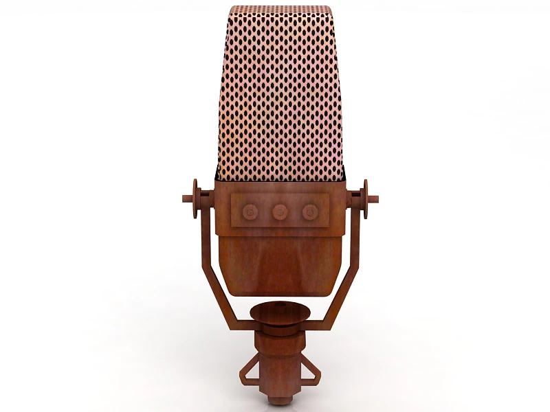 Microphone 3D Model .c4d .max .obj .3ds .fbx .stl .blend 