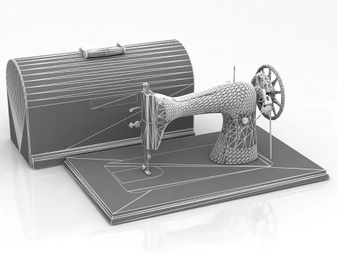 Antique Singer Sewing Machine 3D Model