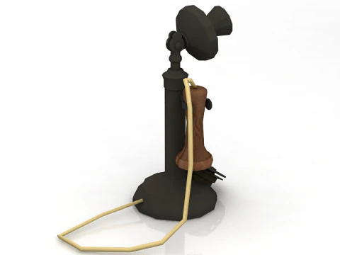 Old Upright Telephone 3D Model