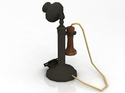 Old Upright Telephone 3D Model