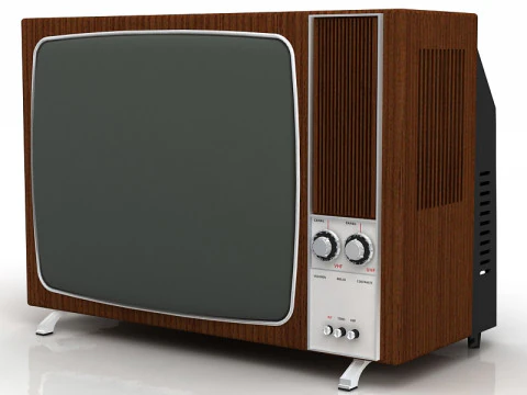 レトロなテレビ 3Dモデル
