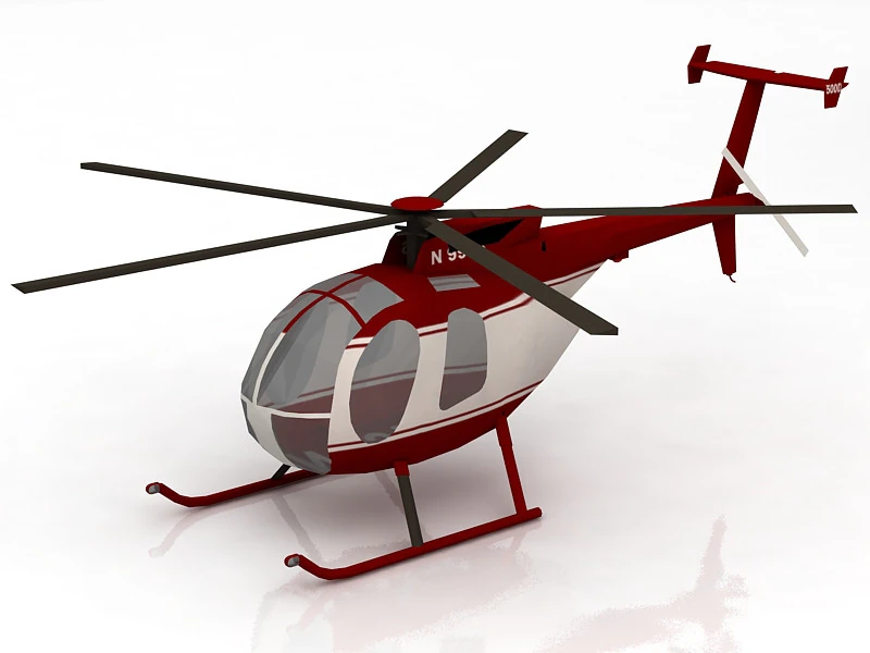 MD Helicopters MD 500 3D Model .c4d .max .obj .3ds .fbx .stl .blend 