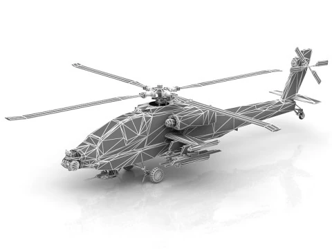 AH-64 Apache 3D Model