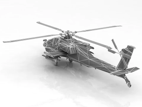 AH-64 Apache 3D Model
