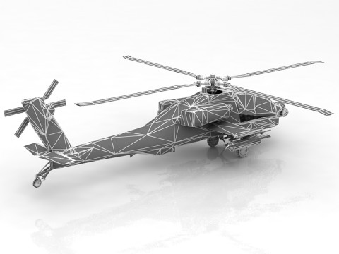 AH-64 Apache 3D Model