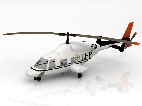 Bell 222 3D Model