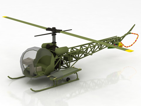 Bell H 13 Sioux United States Army 3D Model