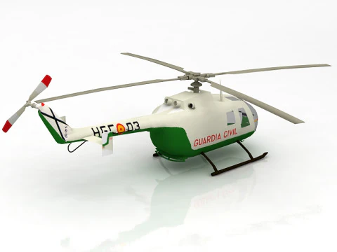 3D MBB Bo 105 3D Model