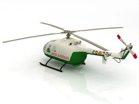 3D MBB Bo 105 3D Model