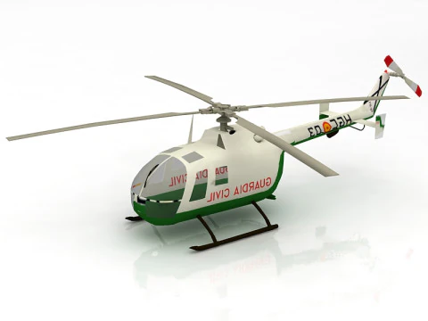 3D MBB Bo 105 3D Model
