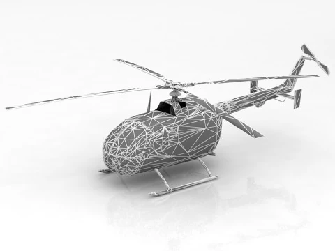 3D MBB Bo 105 3D Model