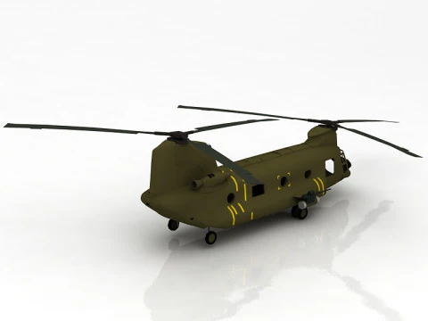 Heavy Helicopter CH-47 Chinook 3D Model