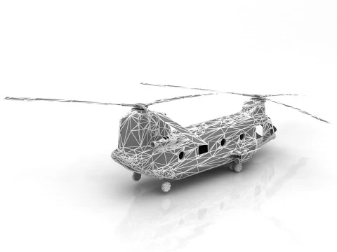 Heavy Helicopter CH-47 Chinook 3D Model