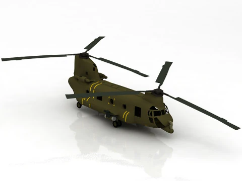 Heavy Helicopter CH-47 Chinook 3D Model