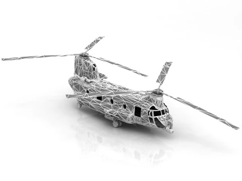 Heavy Helicopter CH-47 Chinook 3D Model