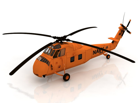 西科斯基 H-34 美国海岸警卫队 3D 模型