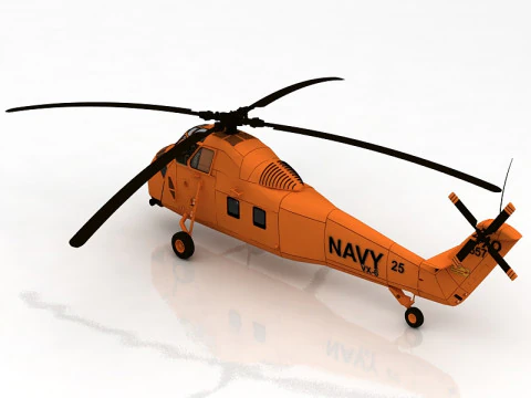 Sikorsky H-34 US Coast Guard 3D Model