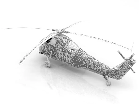 Sikorsky H-34 US Coast Guard 3D Model