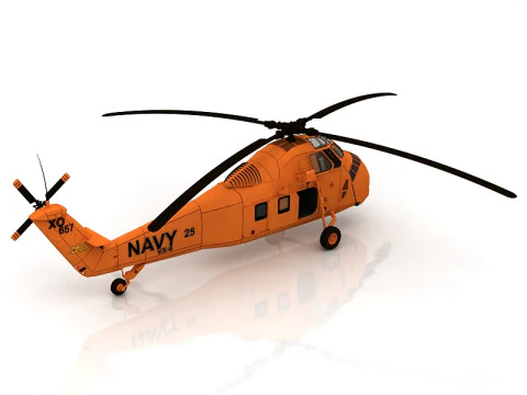 Sikorsky H-34 US Coast Guard 3D Model