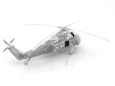 Sikorsky H-34 US Coast Guard 3D Model