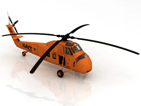 Sikorsky H-34 US Coast Guard 3D Model