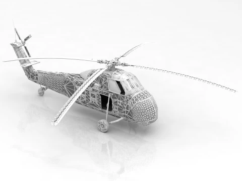 Sikorsky H-34 US Coast Guard 3D Model