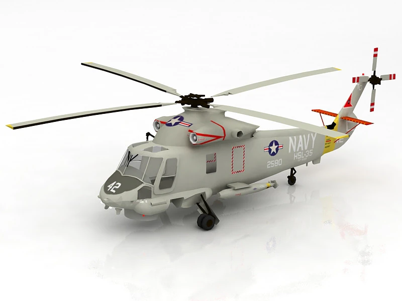SH-3 Sea King 2 3D Model .c4d .max .obj .3ds .fbx .stl .blend 