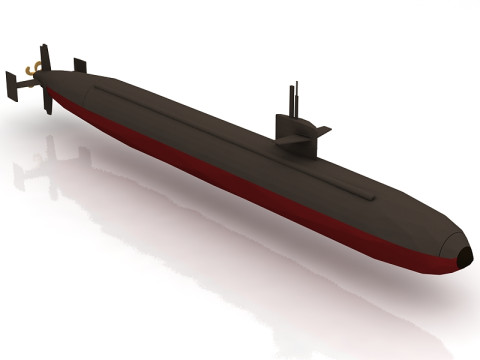 USS Dallas SSN 700, Kuru G&uuml;verte Korumalı 3D Model