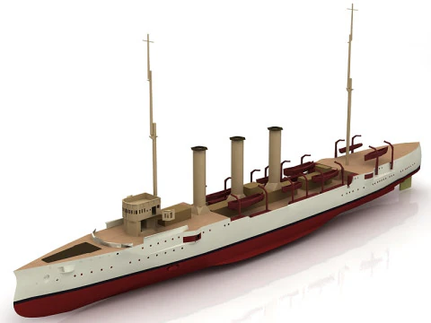 Piccolo Incrociatore Koenigsberg1916 Classe Marina Imperiale Tedesca Modello 3D