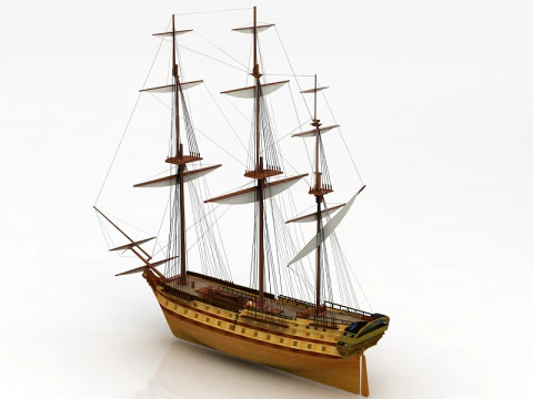 Le Glorieux Ship of Line 3D Model