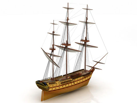 Le Glorieux Ship of Line 3D Model