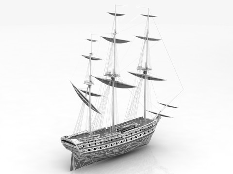 Линейный корабль Le Glorieux 3D Модель