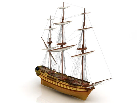 Le Glorieux Ship of Line 3D Model