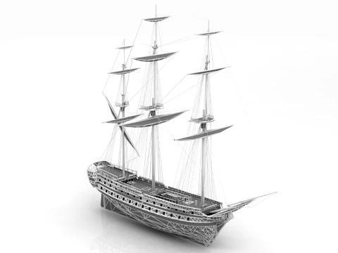 Le Glorieux Ship of Line 3D Model