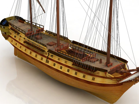Le Glorieux Ship of Line 3D Model