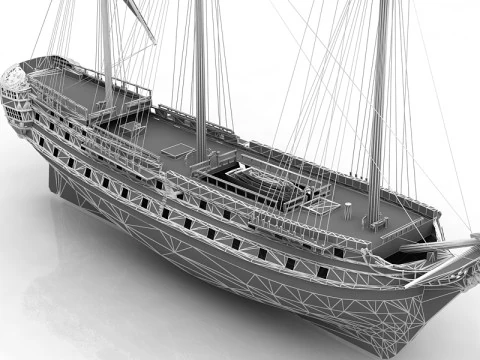 Le Glorieux Ship of Line 3D Model