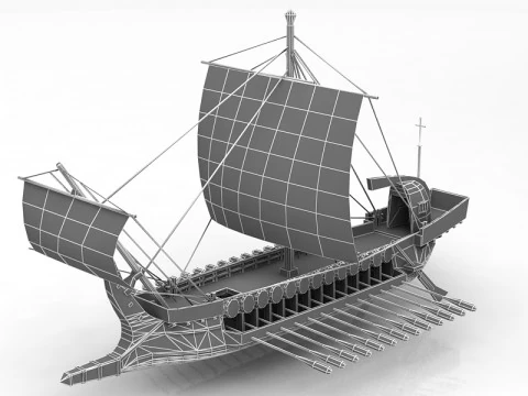 Greek Warship 3D Model
