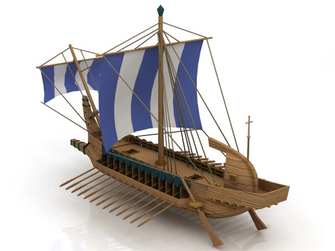 Greek Warship 3D Model