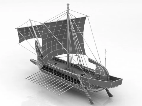 Greek Warship 3D Model