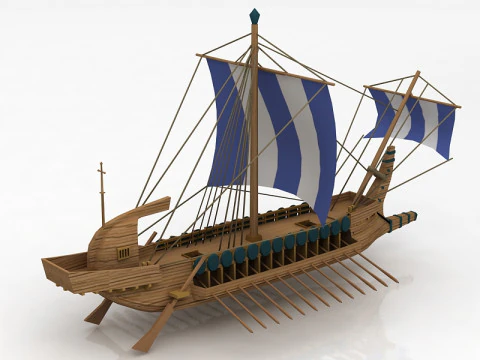Greek Warship 3D Model