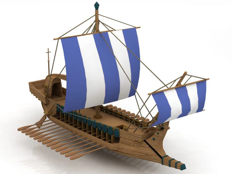 Greek Warship 3D Model