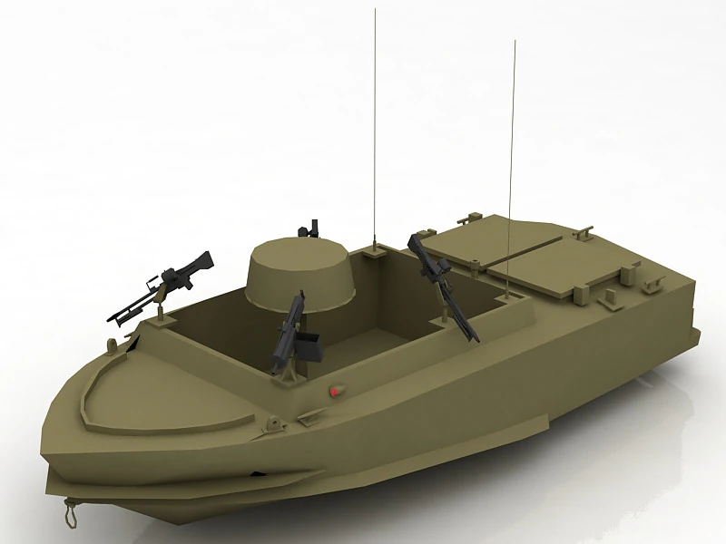 LSSC Military Ship 3D Model .c4d .max .obj .3ds .fbx .stl .blend 